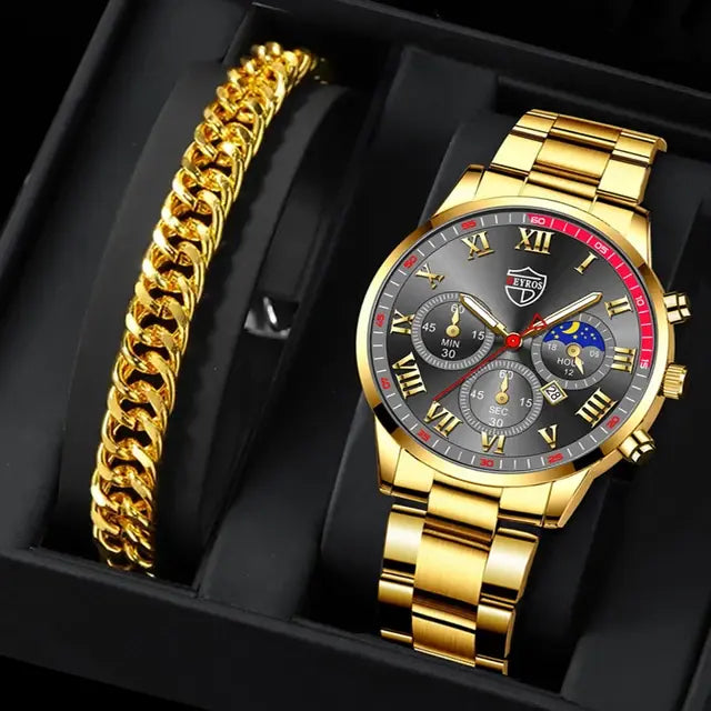 Luxury Stainless Steel Men's Quartz Watch