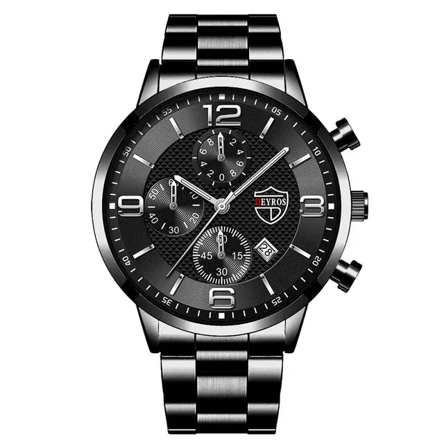 Luxury Business Men's Stainless Steel Quartz Watch