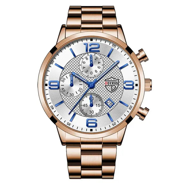 Luxury Business Men's Stainless Steel Quartz Watch