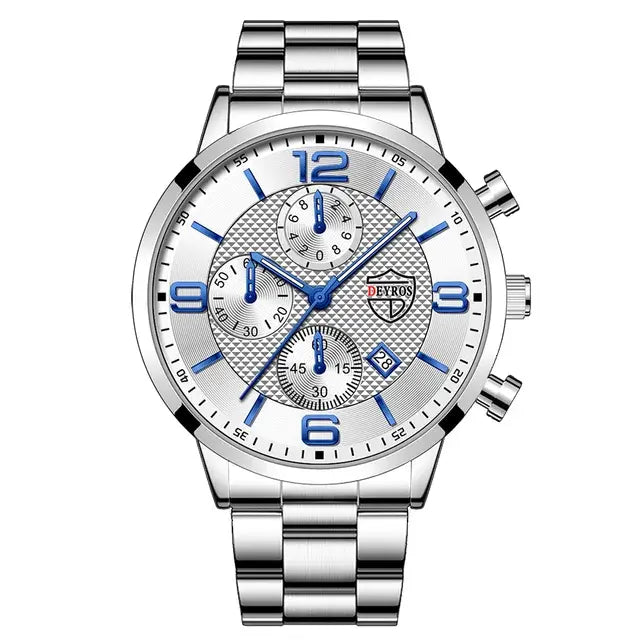 Luxury Business Men's Stainless Steel Quartz Watch