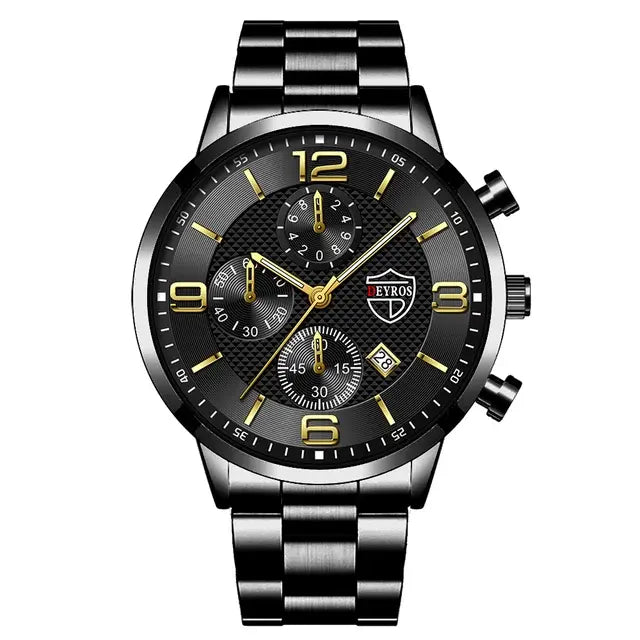 Luxury Business Men's Stainless Steel Quartz Watch