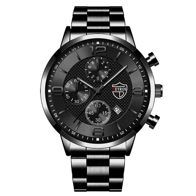 Luxury Business Men's Stainless Steel Quartz Watch