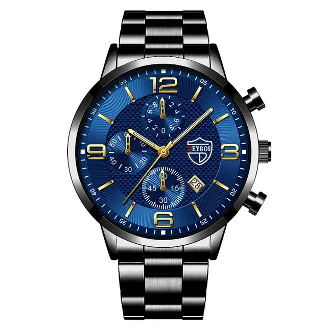 Luxury Business Men's Stainless Steel Quartz Watch