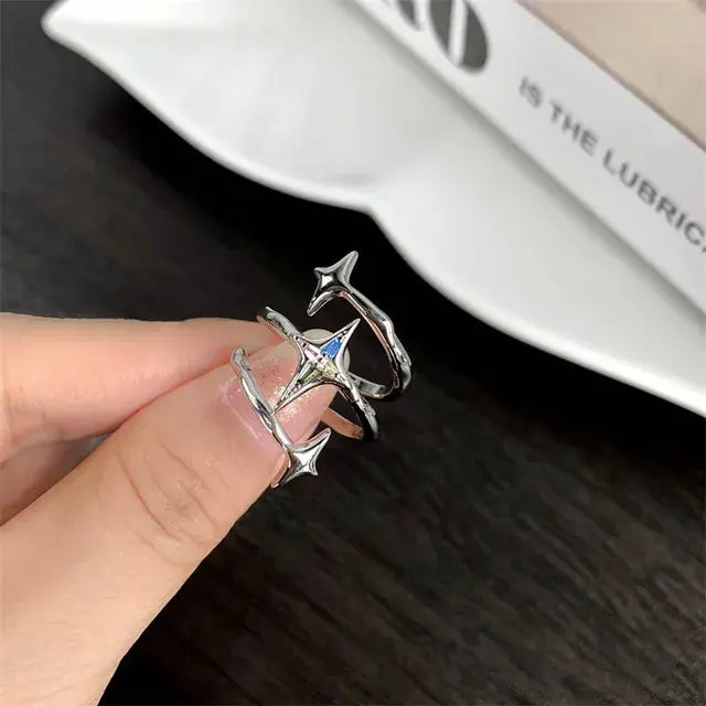 Gothic Red Glaze Butterfly Ring