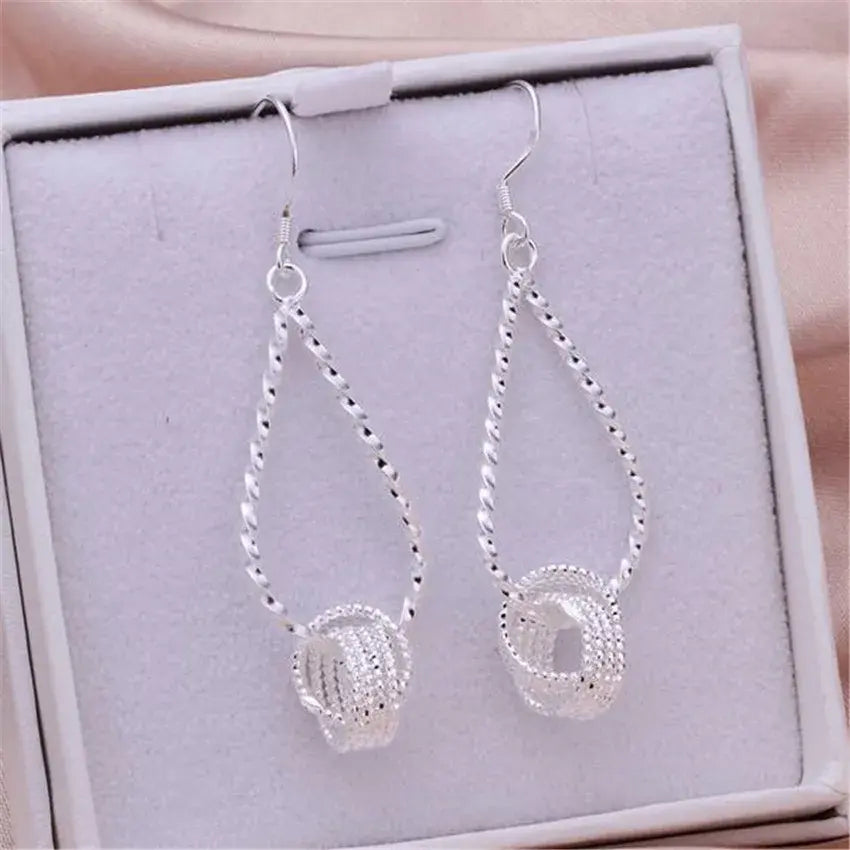 Elegant Sterling Silver Drop Earrings