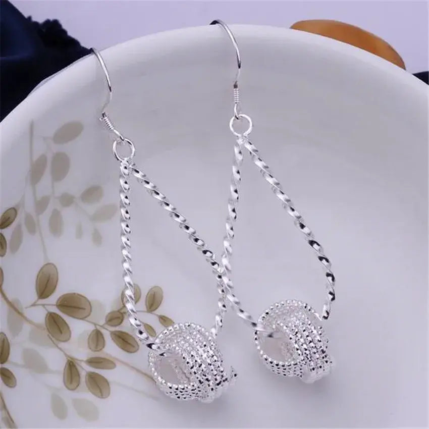 Elegant Sterling Silver Drop Earrings