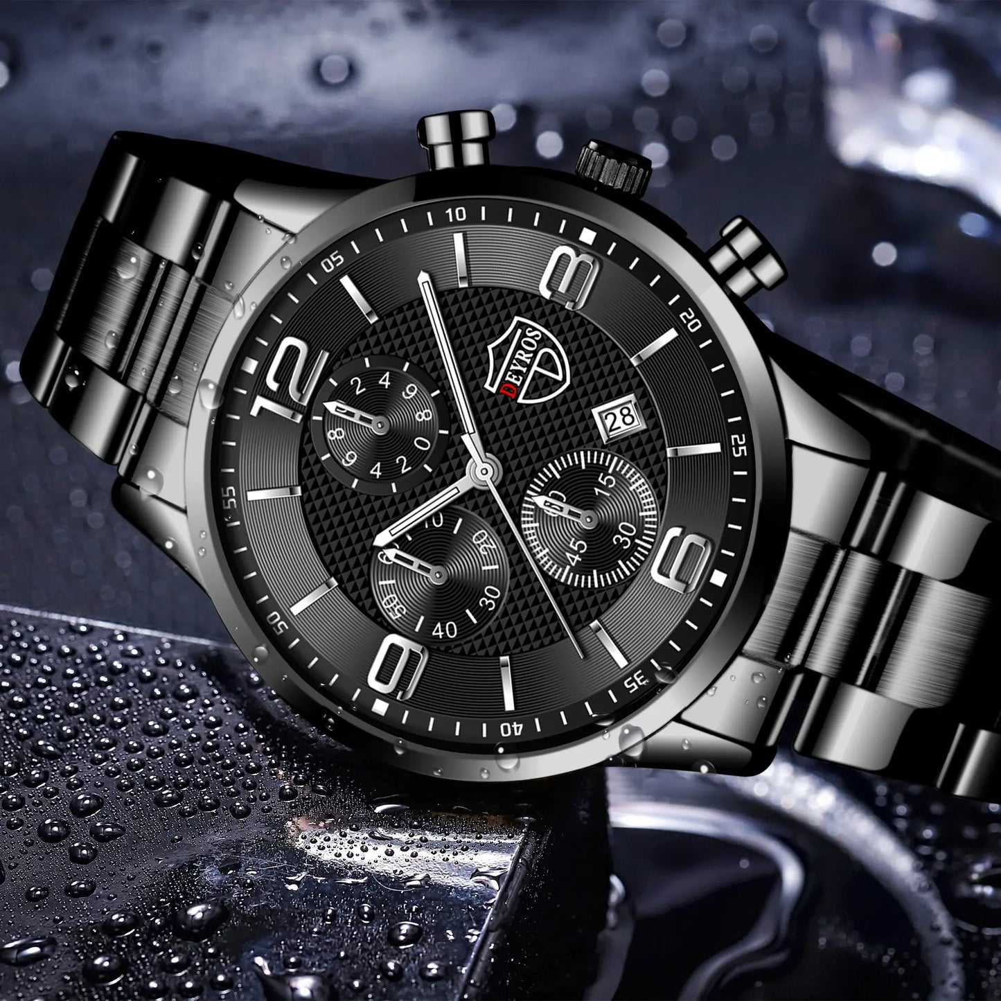 Luxury Business Men's Stainless Steel Quartz Watch