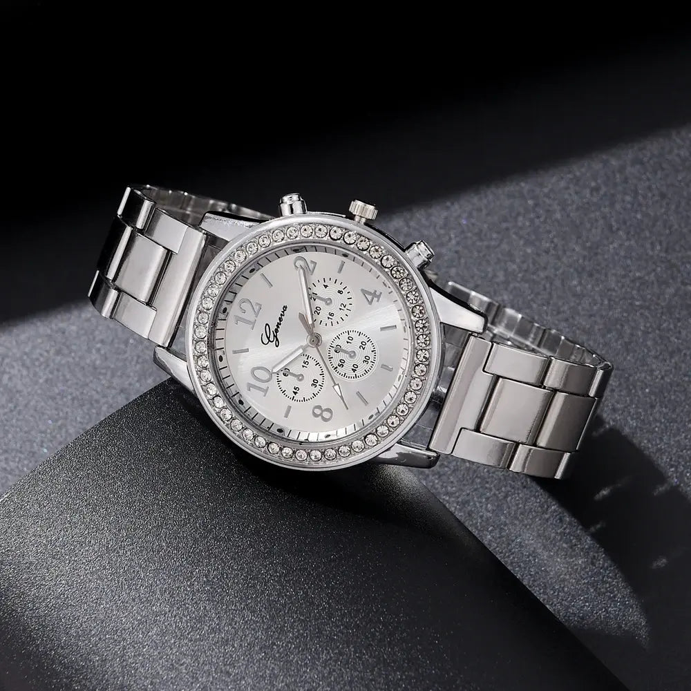 6-Piece Luxury Women's Watch and Jewelry Set