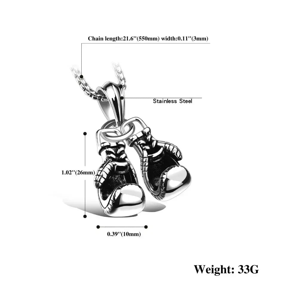 Men's Boxing Glove Pendant Necklace