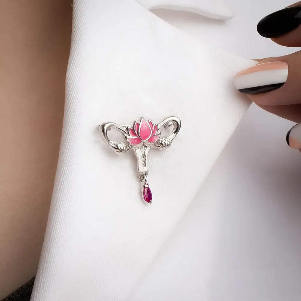 Womb Lotus Brooch Pin