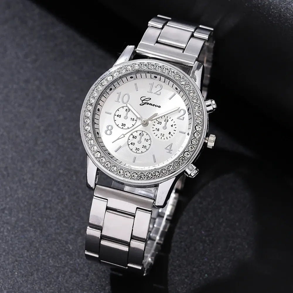 6-Piece Luxury Women's Watch and Jewelry Set