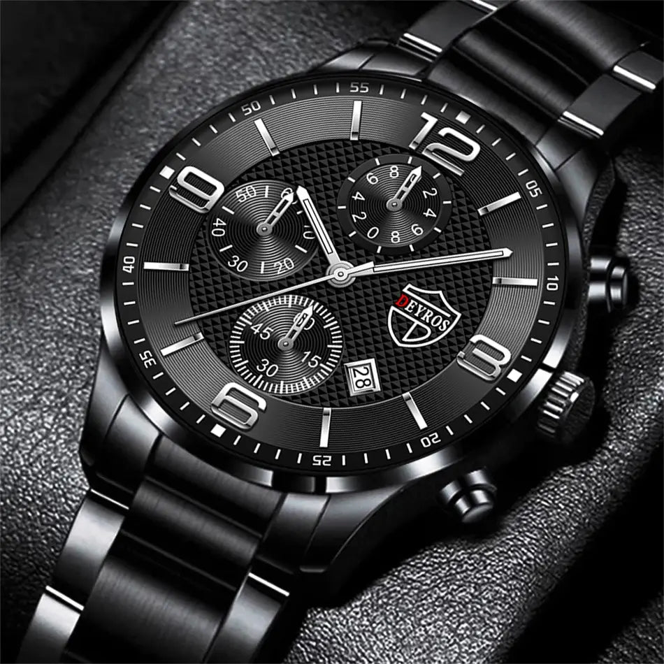 Luxury Business Men's Stainless Steel Quartz Watch