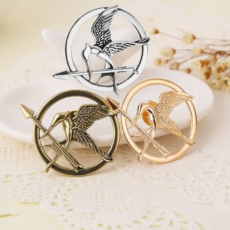 Fashion Trendy Jewelry The Hunger Games Popular Punk Vintage Style Birds Brooches Universal Costume Jewellery Accessories